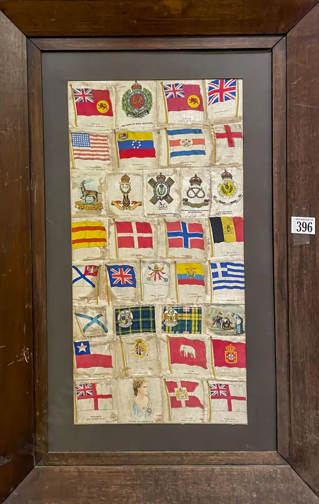Oak Framed Silk Insignias & Flags (no glass) Image 1++
