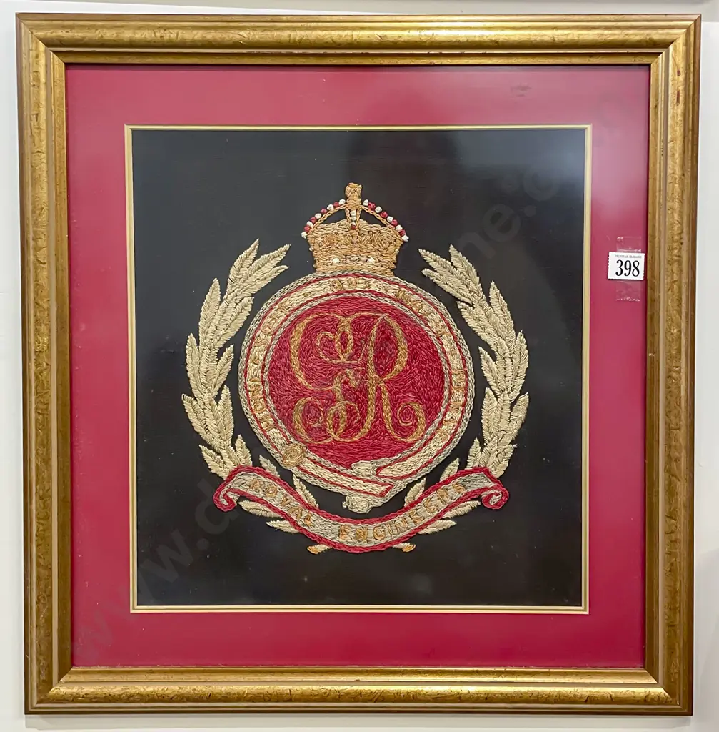 Framed Royal Engineers Embroidery Image 1++
