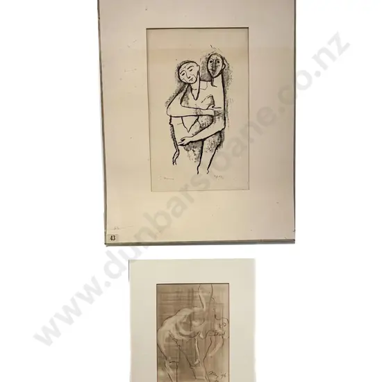 Two Unframed Nude Studies (a/f)