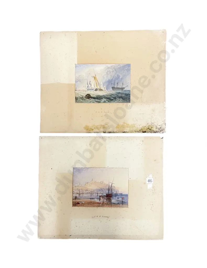 Two JMW Turner Marine Lithographs (unframed) Image 1++