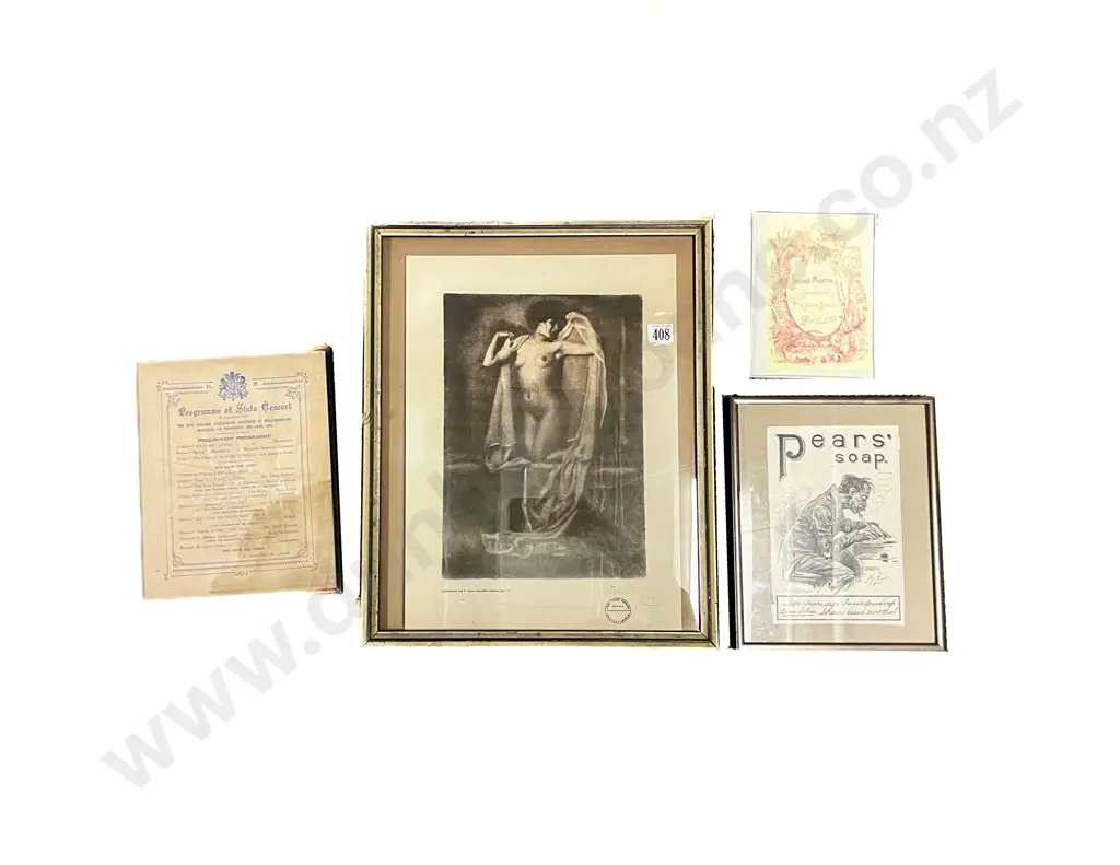 Four Assorted Framed Advertisements Image 1++