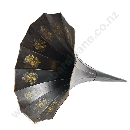 Large Tin Phonograph Horn