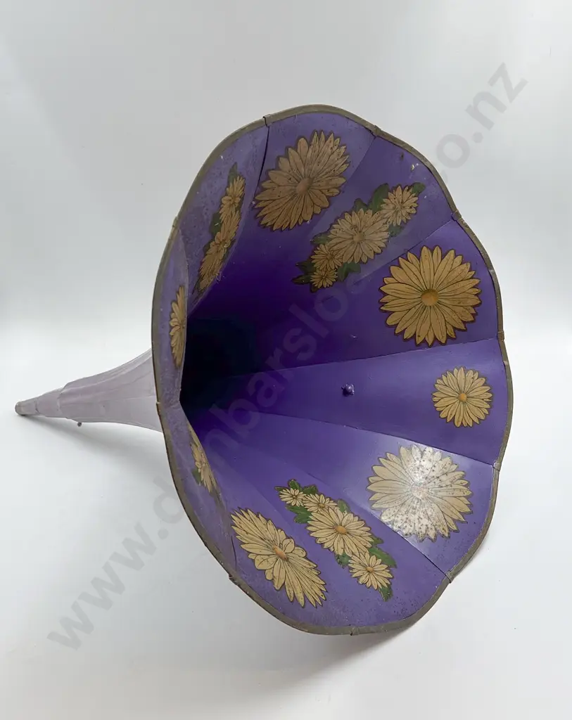 Painted Wood Phonograph Horn Image 1++