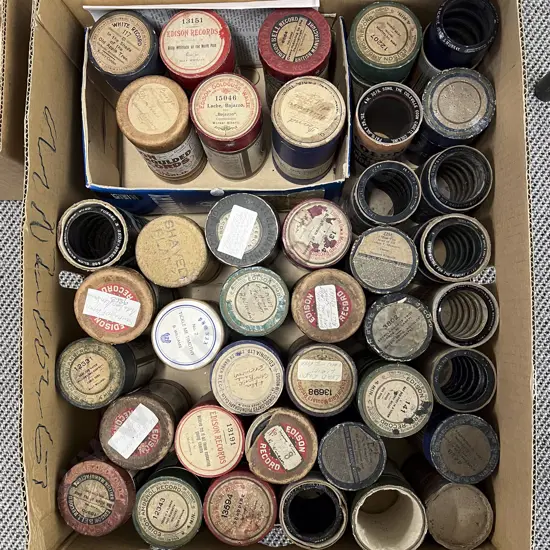 Collection Various Edison Gramophone Cylinders