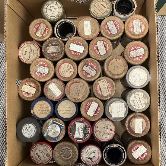Collection Various Edison Gramophone Cylinders