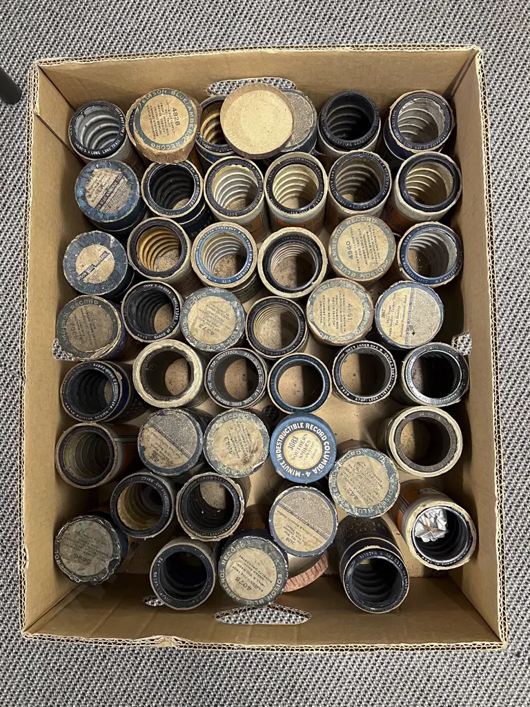 Collection Various Edison Gramophone Cylinders Image 1++