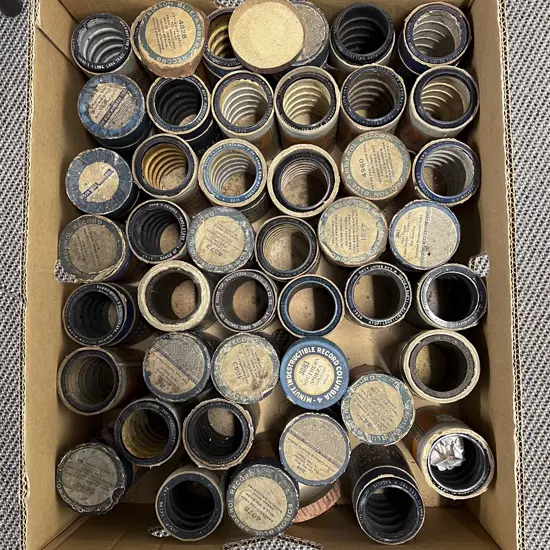 Collection Various Edison Gramophone Cylinders
