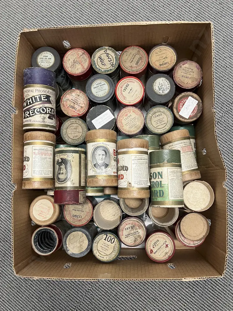 Edison Cylinder Rolls and Empty Canisters Image 1++