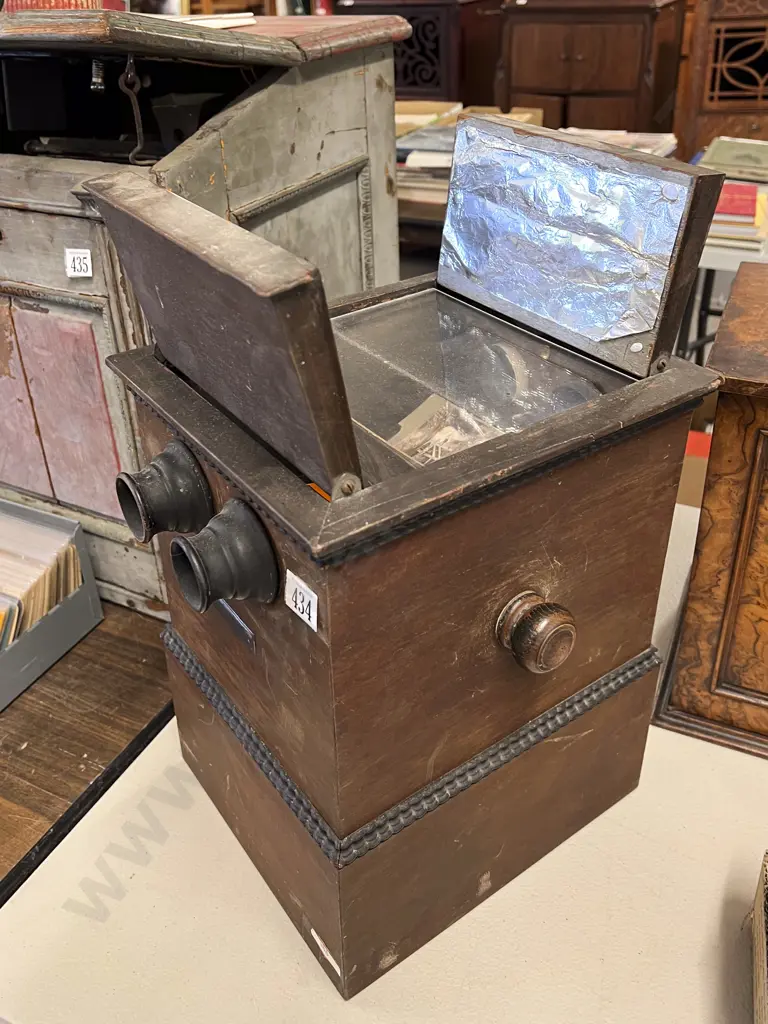 Victorian A. Becker's Patent USA Tabletop Stereoscope Image 1++