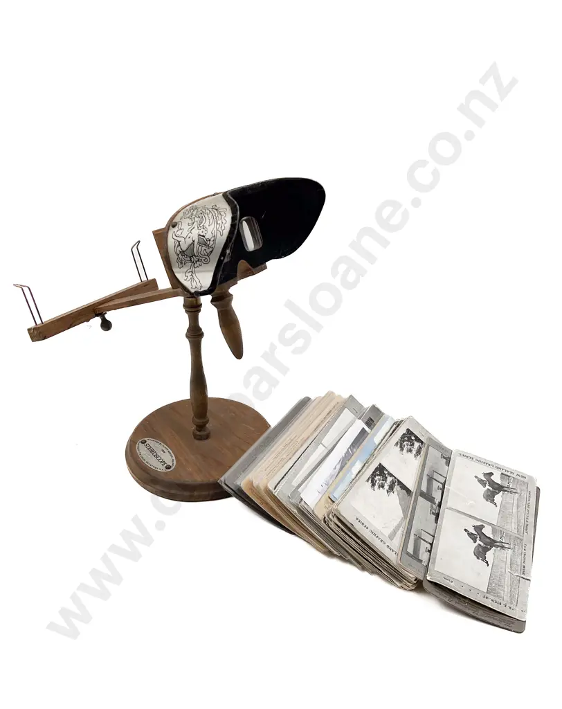Modern Crafted Handheld Stereoscope with Selection of Cards Image 1++