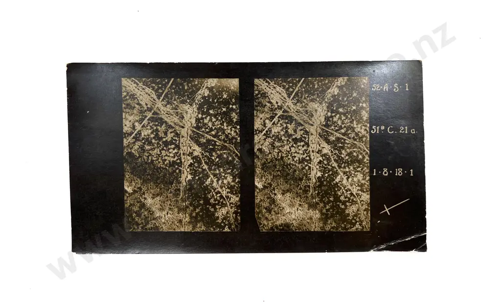 Rare WWI Map Stereocard Image 1++