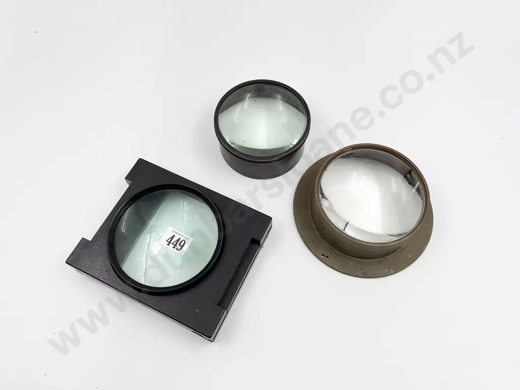 Two Vintage Mounted Lenses and Modern Image 1++