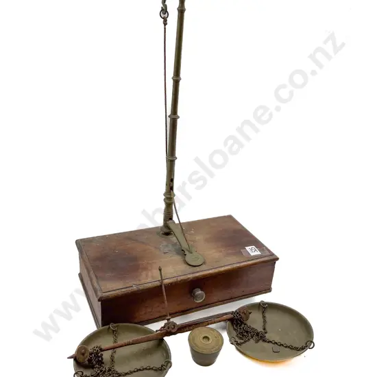 Victorian Beam Balanced Scales Together with Bucket Weights