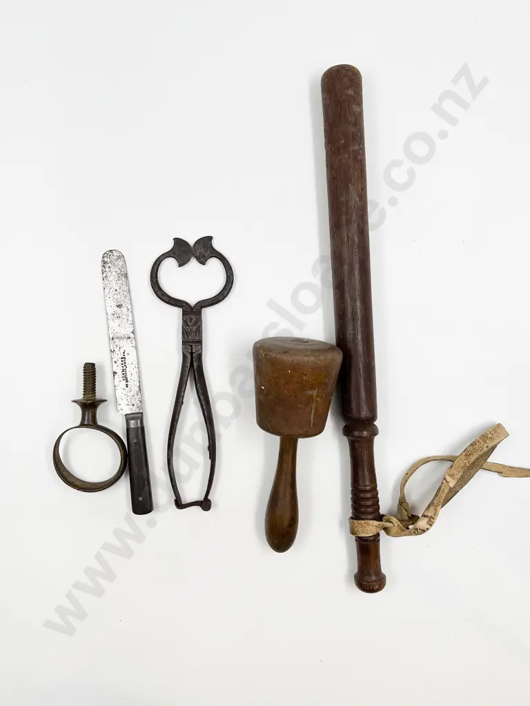 Vintage Truncheon with Plumbers Tool Ring Handle and Knife Image 1++