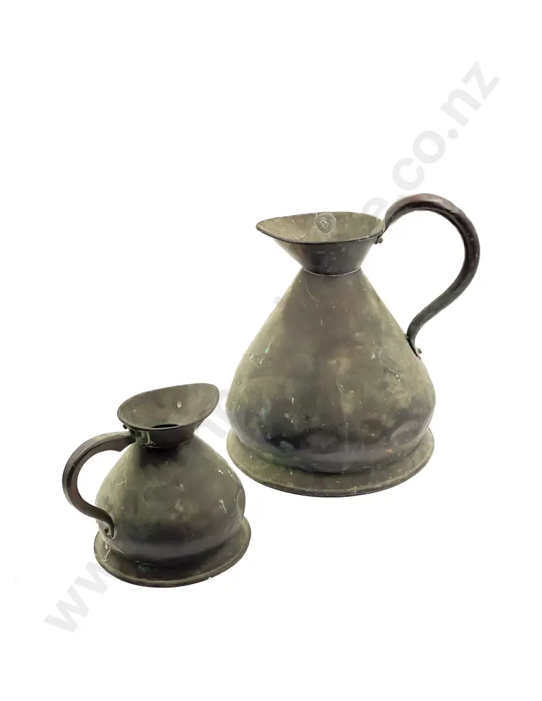 Two Victorian Copper Jug Measures Image 1++