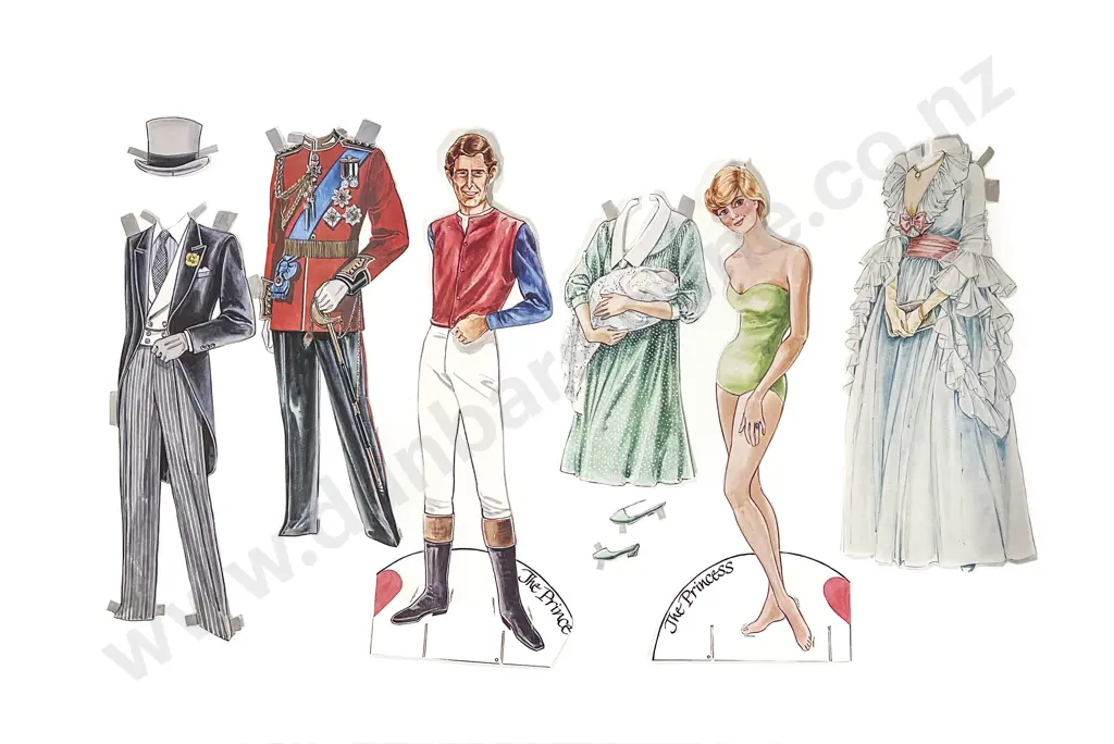 Small Collection of Paper Cut Out Dolls Image 1++