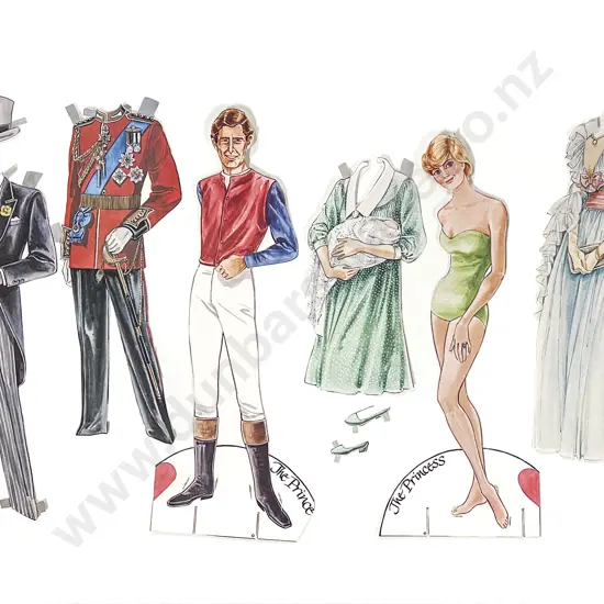 Small Collection of Paper Cut Out Dolls