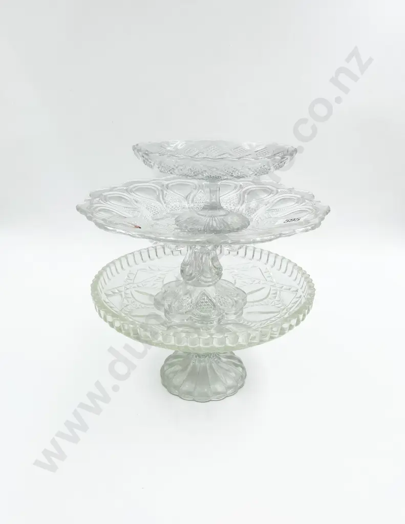 Three Victorian Pressed Glass Comports Image 1++