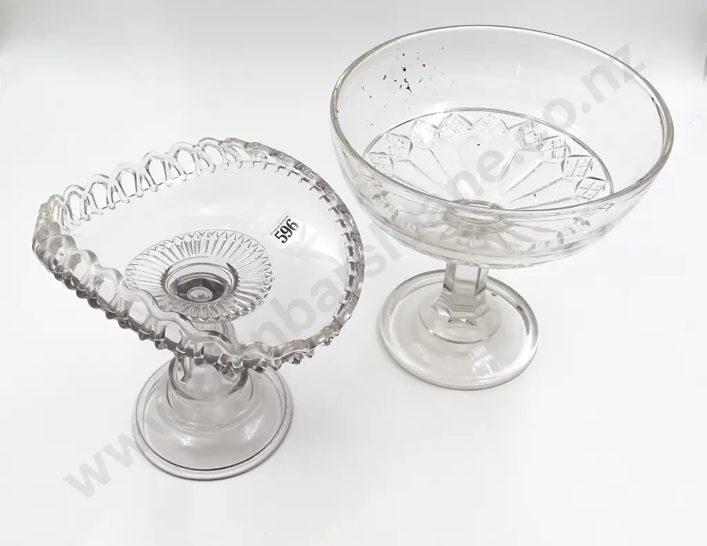 Two Victorian Pressed Glass Comports Image 1++