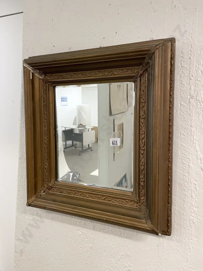 Gilt Framed Bevel Edged Wall Mirror Image 1++
