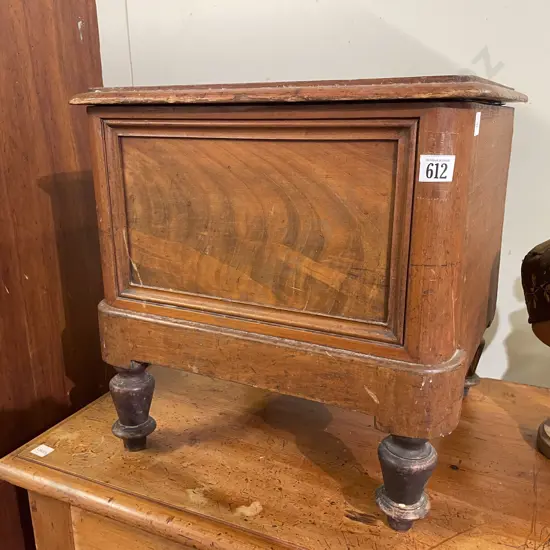Victorian Faded Flame Mahogany Commode Stool