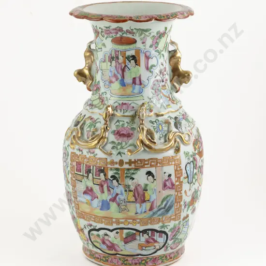 Chinese 19th Century Famile Rose Canton Vase