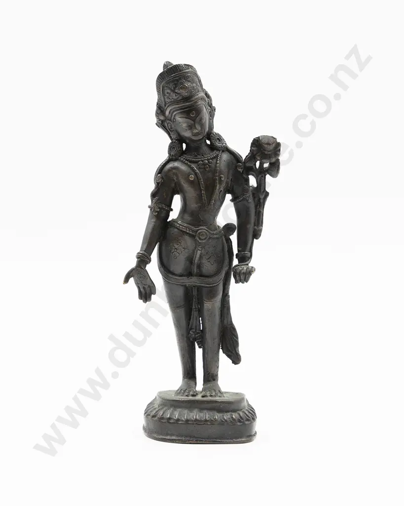 19th Century Indian Bronze Boddhisattva Figure Image 1++