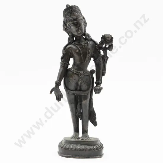 19th Century Indian Bronze Boddhisattva Figure