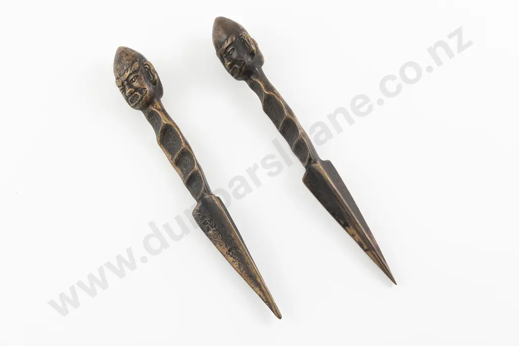 A Pair of Tibetan Copper Phurba Image 1++