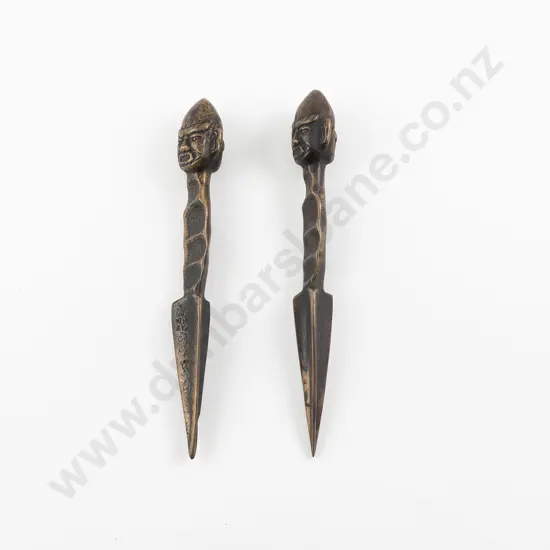 A Pair of Tibetan Copper Phurba