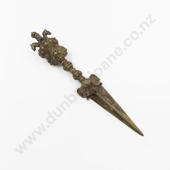 Large Bronze Tibetan Phurba