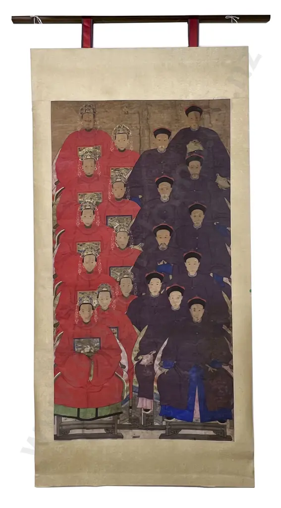 C19th Chinese Ancestor Painting Image 1++