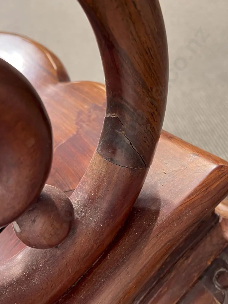 A Good Chinese Late Qing Dynasty Rosewood Five Piece suite Image 1++