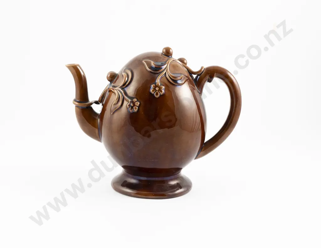 Qing Dynasty Brown Glaze Cadogan Winepot Image 1++