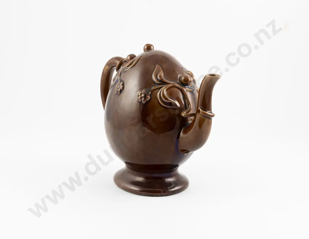 Qing Dynasty Brown Glaze Cadogan Winepot Image 1++