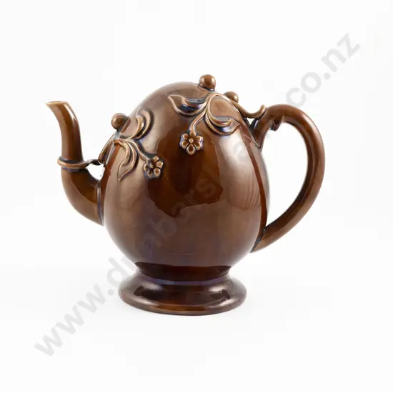 Qing Dynasty Brown Glaze Cadogan Winepot