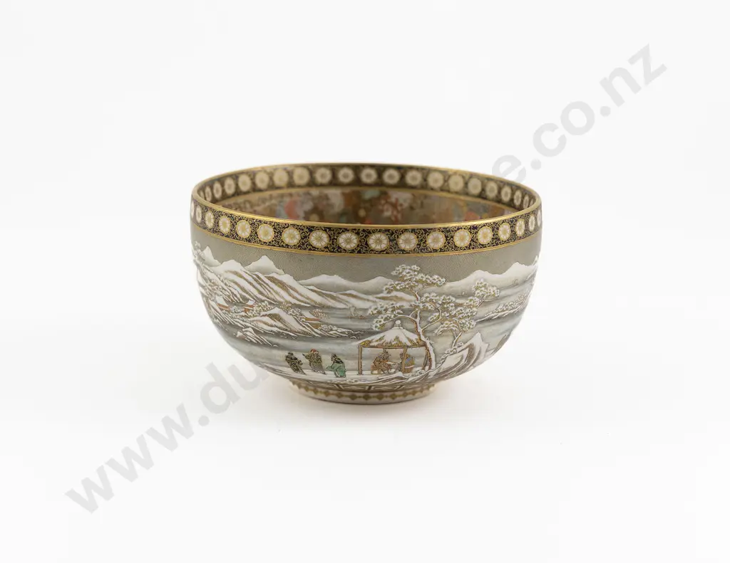 A Fine Meiji Period Satsuma Yabu Meizan Bowl Image 1++