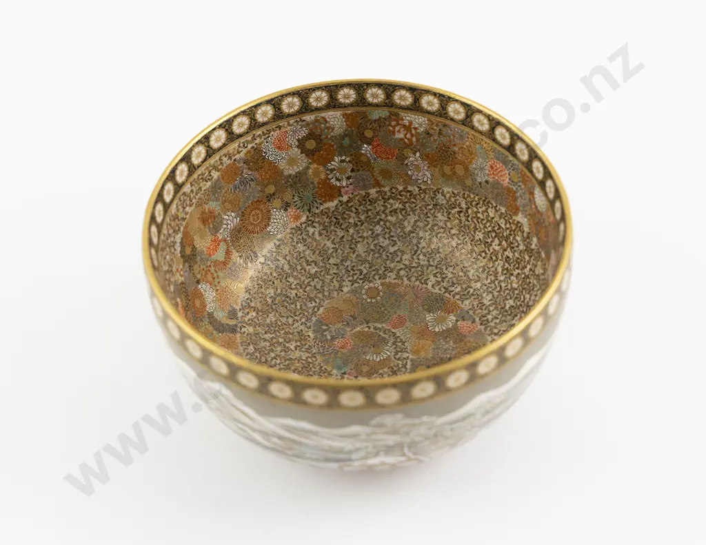 A Fine Meiji Period Satsuma Yabu Meizan Bowl Image 1++