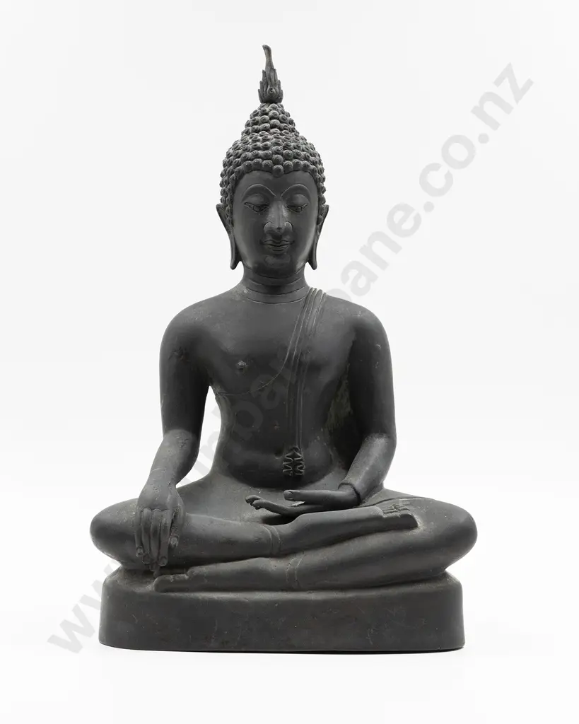 19th Century Spelter Thai Buddha Figure Image 1++