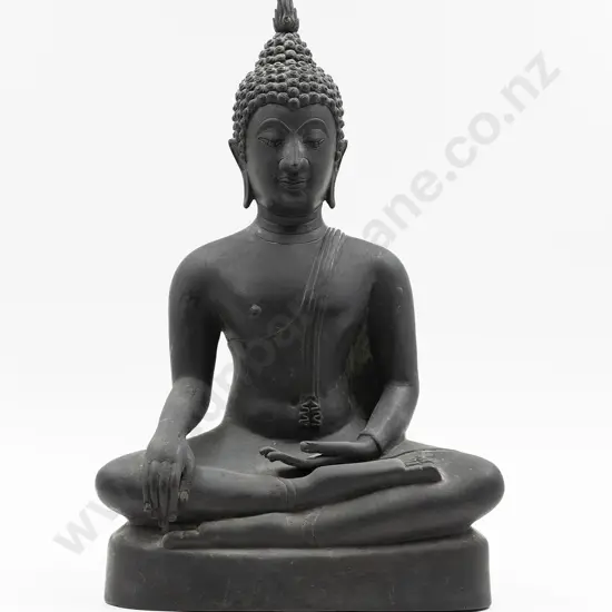 19th Century Spelter Thai Buddha Figure