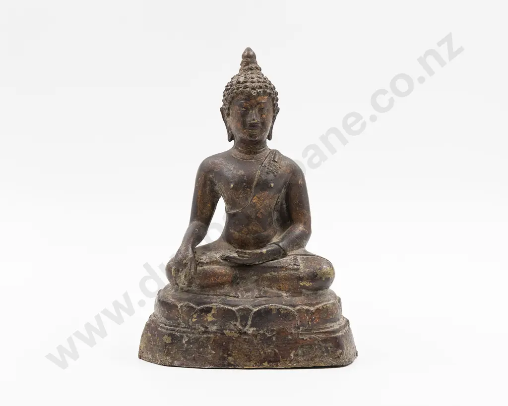 19th Century Thai Bronze Buddha Figure Image 1++