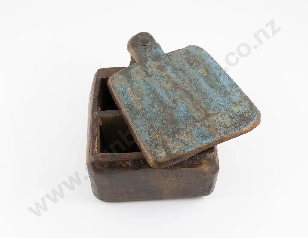 A 19th Century Rajasthani Wooden Spice Box Image 1++