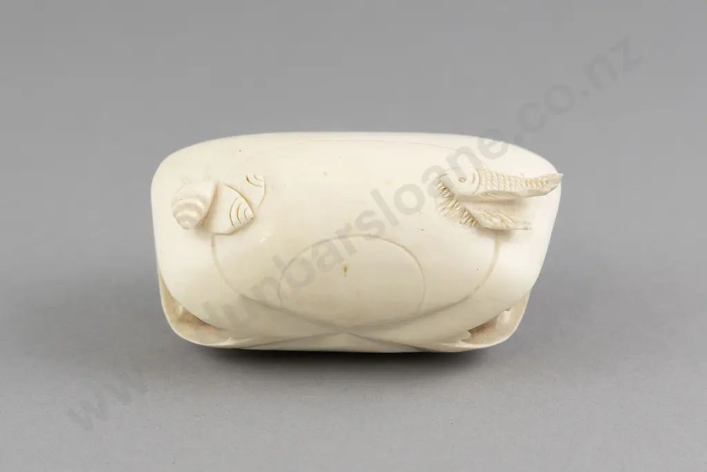 A Chinese carved Ivory Shell Form Diorama Image 1++