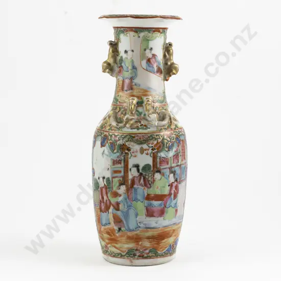 Chinese 19th Century Famile Rose Canton Vase
