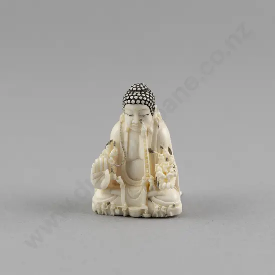 Signed Ivory Netsuke of a Buddha