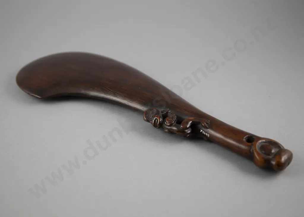 A Good Early 19th Century Wahaika (Carved Wood Hand Club) Image 1++