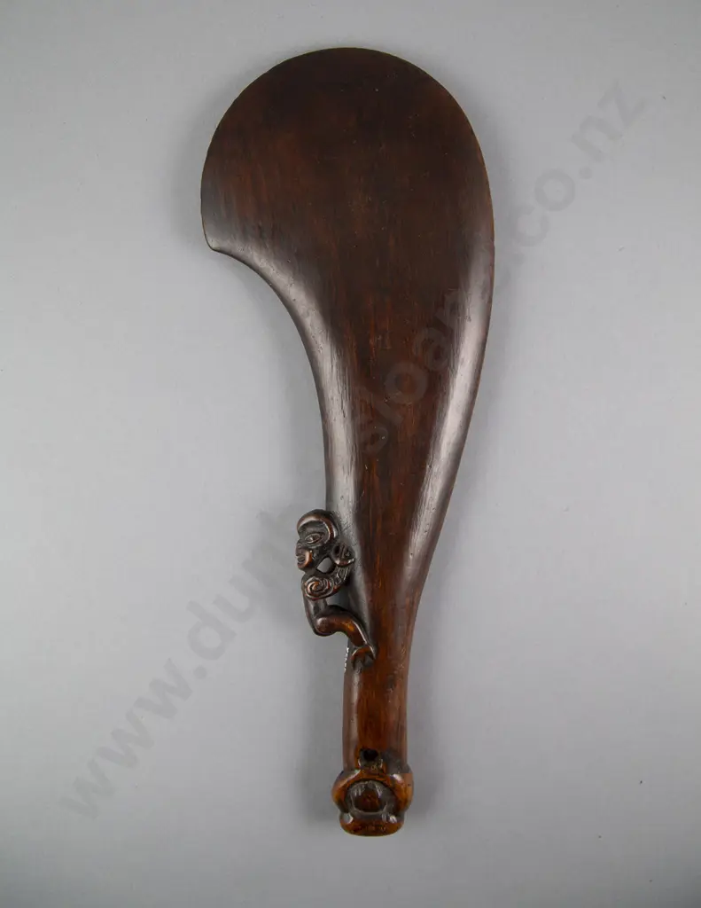 A Good Early 19th Century Wahaika (Carved Wood Hand Club) Image 1++