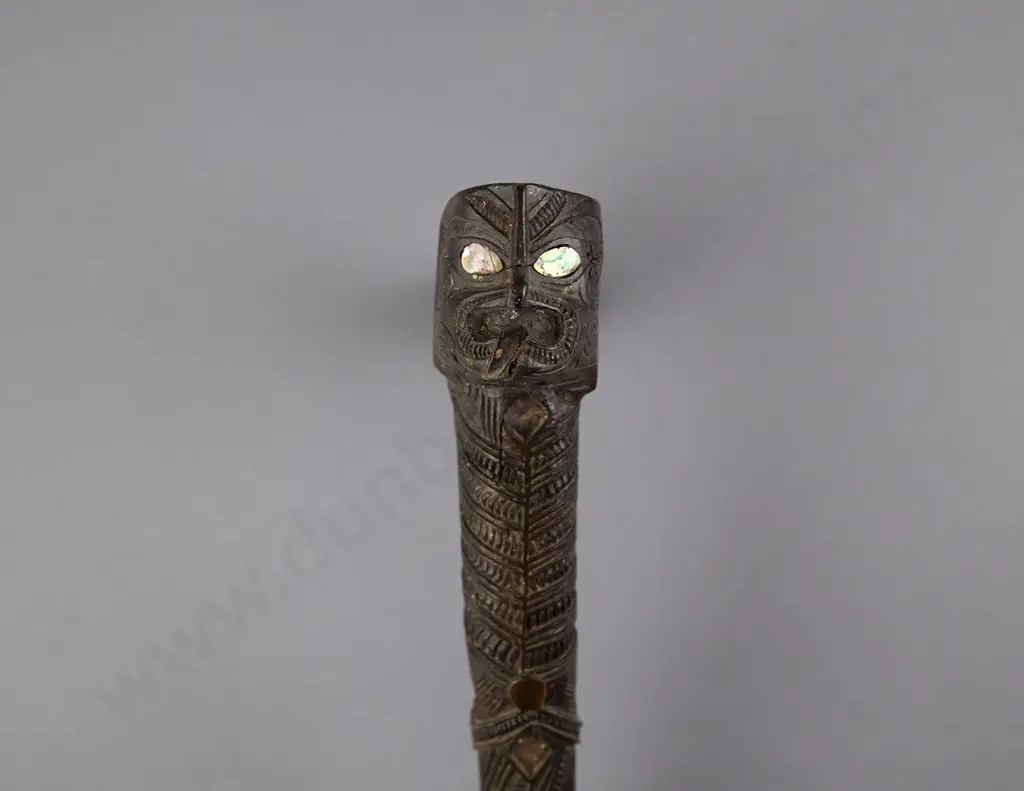 A Late 19th Century Toki Poutangata (Ceremonial Adze Handle) Image 1++