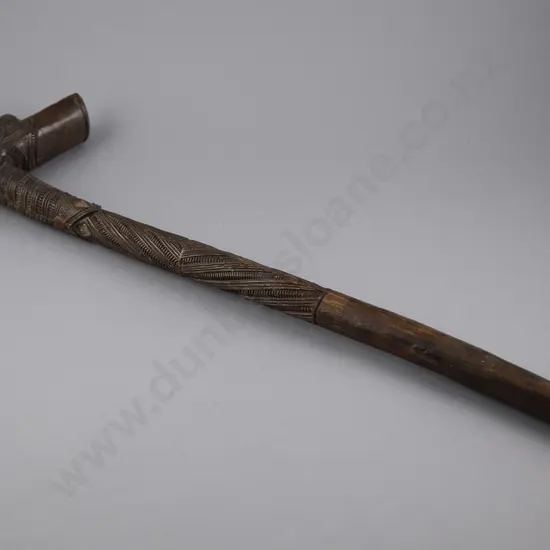 A Late 19th Century Toki Poutangata (Ceremonial Adze Handle)