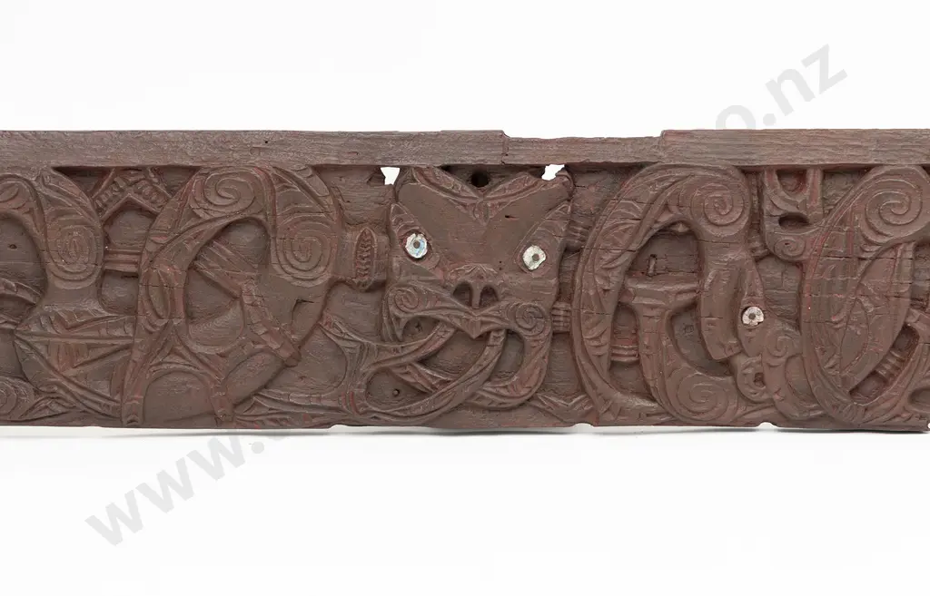 An Early 19th Century Waka Taua Rauawa (Gunwale) Image 1++